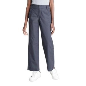 Navy Blue Relaxed Mid Rise Pants